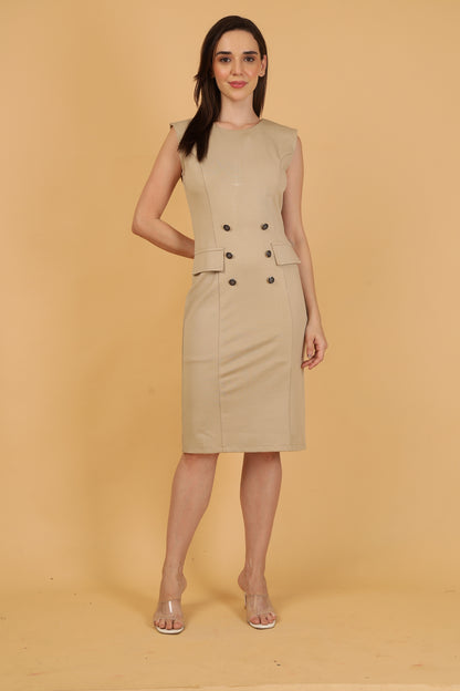 Beige Jacket dress