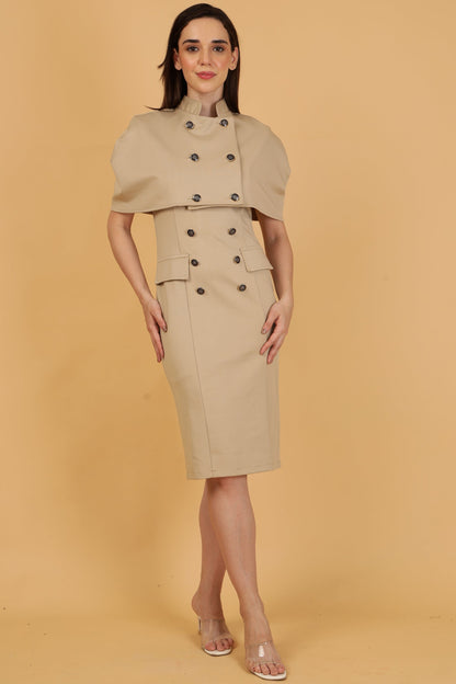 Beige Jacket dress