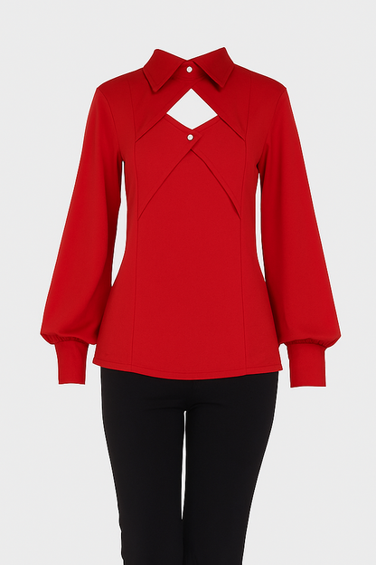 Red Two Collared Shirt