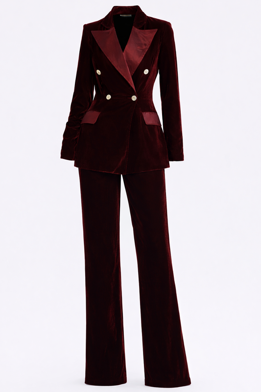 Velvet boss lady Suit set