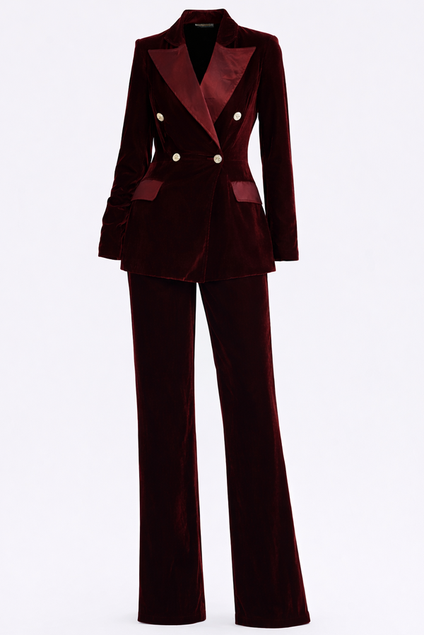 Velvet boss lady Suit set