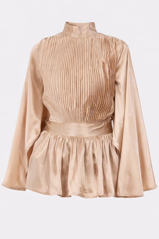 Champagne pleated top