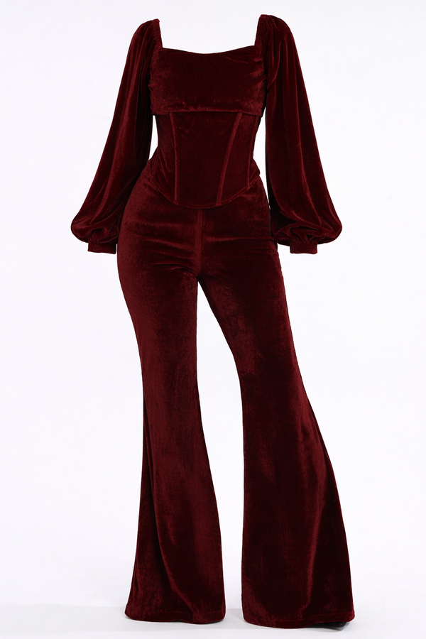 Velvet corset style Co-ord