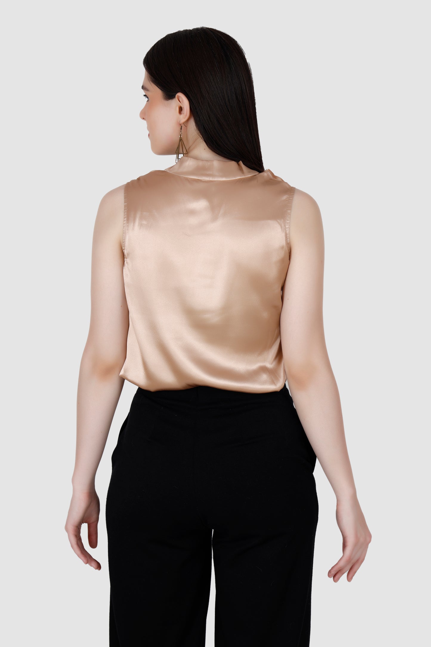 Champagne Cowl Neck Top