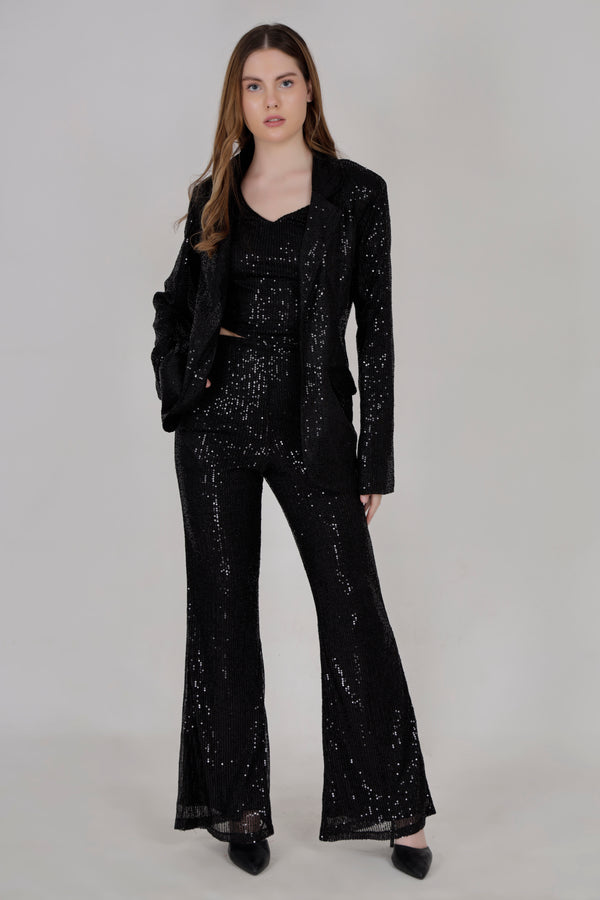 Black sequin 3 piece
