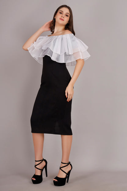 White off shoulder Organza dress