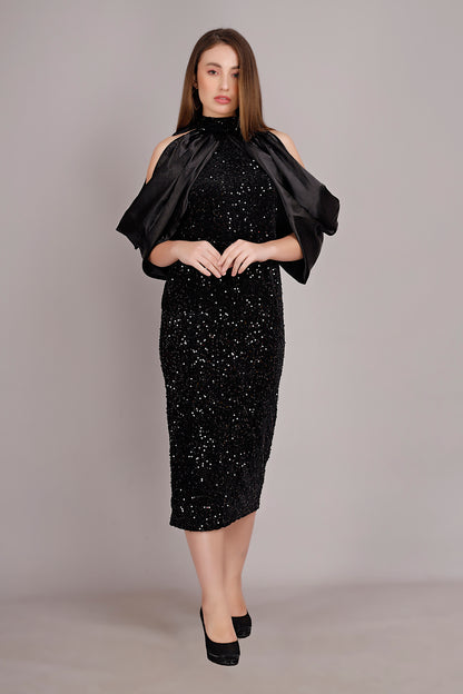 Midnight Black Sequin Dress