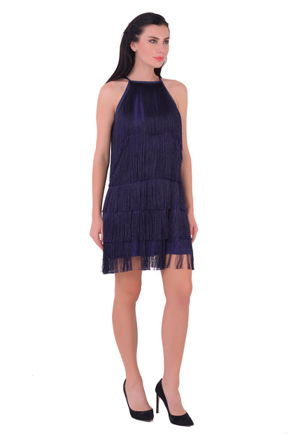 Halter Neck fringe dress