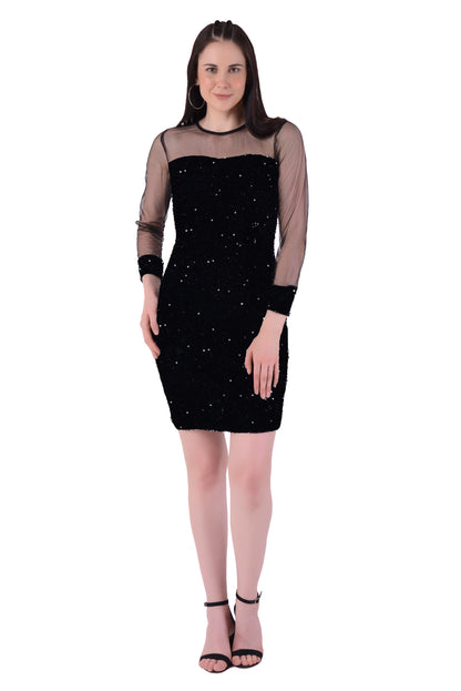 Sequin Net Dress