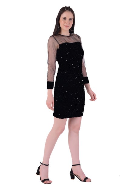 Sequin Net Dress