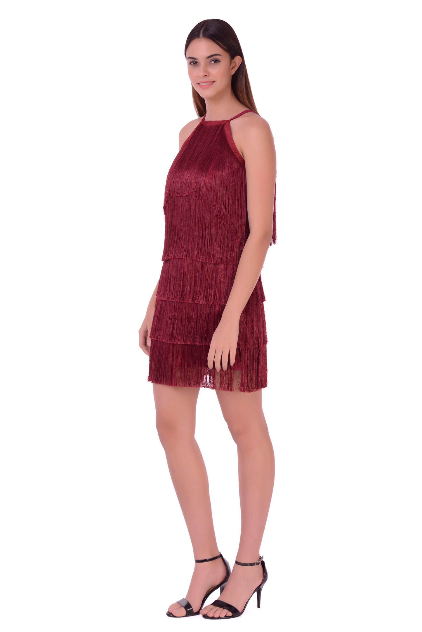 Halter Neck fringe dress