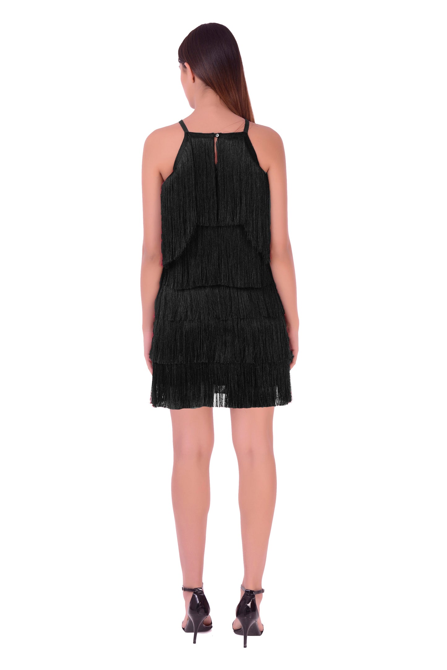 Halter Neck fringe dress