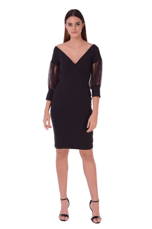 Black Drop Shoulder Dress