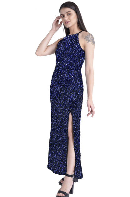 Sequin Halter Neck gown