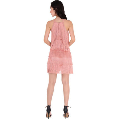 Halter Neck fringe dress